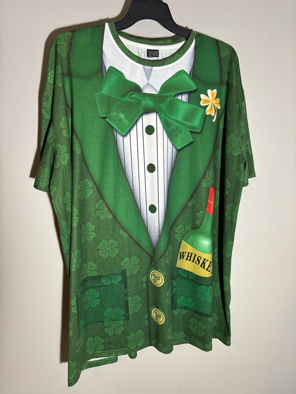 Funny World Leprechaun Shirt 4XL St Patrick’s Day Shamrock Whiskey Costume
